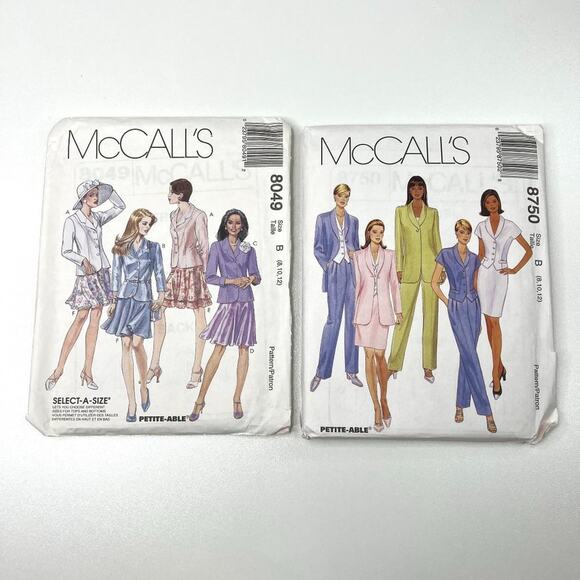 Two 90s McCall's Skirt and Pant Suit Sewing Sets - Picture 1 of 7